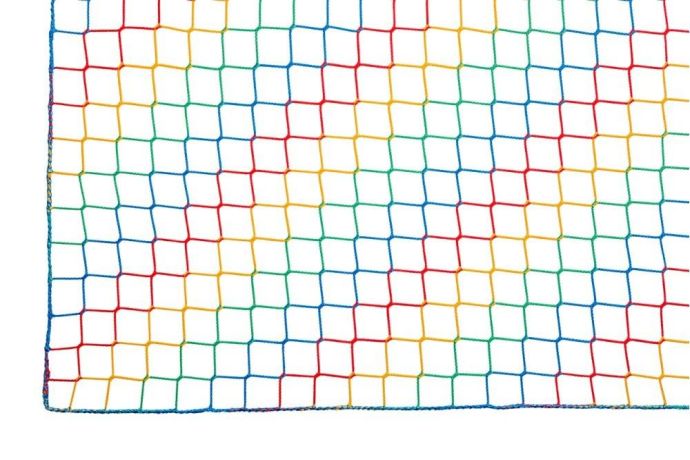 Ochranná síť PP 3,0 mm, oko 45 mm, čtyřbarevná, nehořlavá úprava