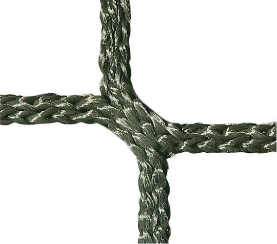 Záchytná síť proti pádu PP 5 mm, 5x10 m, černá, závěsná lana