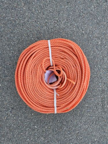 Obvodové lano PE 6 mm, vpletené do sítě, oranžové