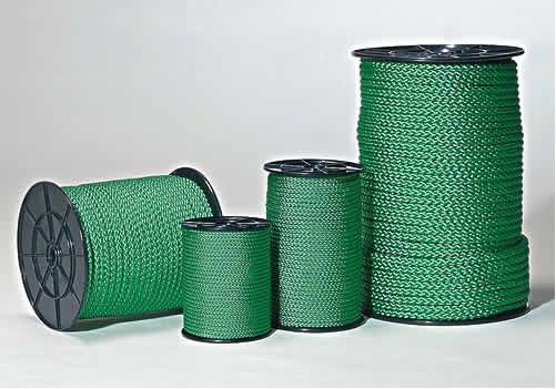Pletená šňůra PP 3 mm, návin 100 m, zelená
