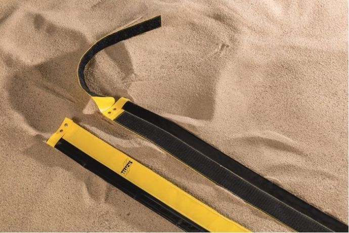 Beachvolejbalové kapsy na antény, suchý zip, žluté