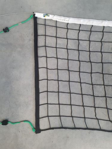 Volejbalová síť PP 3 mm, DVV, černá, 4-bodové zavěšení, lano kevlar