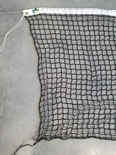 Tenisová síť PP 2,3 mm, bez lemu, černá, bez dvojitých řad