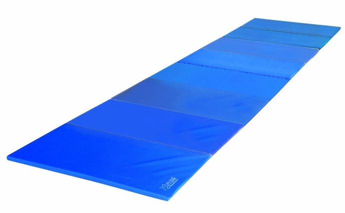 Žíněnka skládací 5-dílná, 300x120x3 cm, PE, modrá