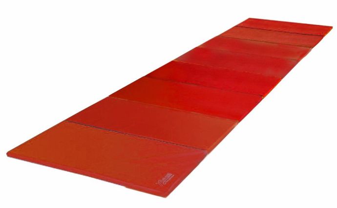 Žíněnka skládací 8-dílná, 480x120x3 cm, PE, červená