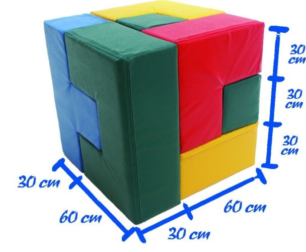 3-D sada stavebních dílců, 7-dílná