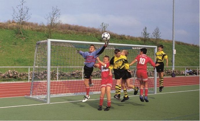 Futbalová bránková sieť Junior PP 4 mm, hĺbka 1,0 x 1,0 m, 2 farebná