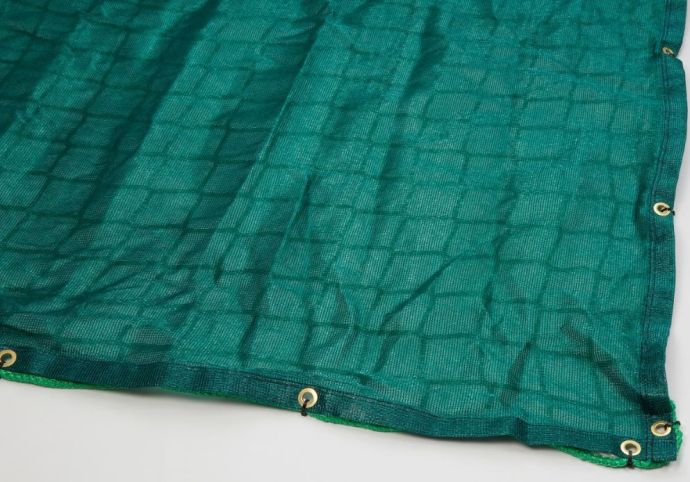 Záchytná sieť proti pádu PP 5 mm, oko 100 mm, zelená + prídavná priedušná plachta 200 g/m2, zelená