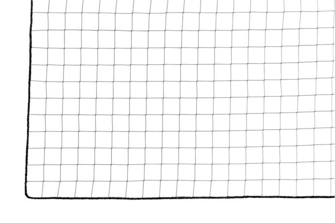 Ochranná sieť PP 1,5 mm, oko 50 mm, čierna, nehorľavá úprava