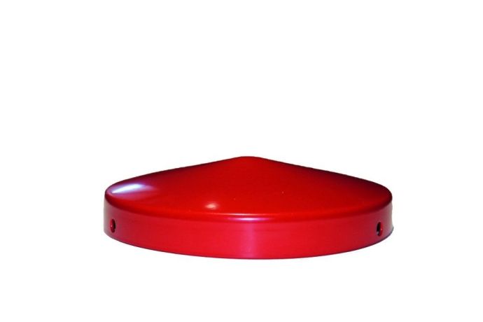 Oceľová krytka stĺpikov ø 102 mm, červeno lakovaná